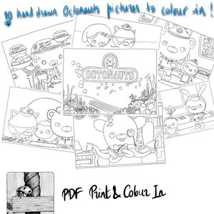 NATYCHMIASTOWE POBIERANIE - Ręcznie rysowane ilustracje Octonauts do kolorowania