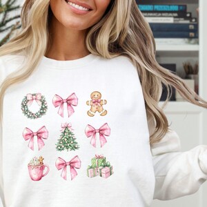 Coquette Bow PNG  Christmas Coquette Pink Bow Png  Pink Coquette Christmas Png  Coquette Holiday Png Santa Shirt Designs  Trending Pink Bow