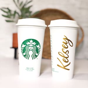 Personalized Starbucks Hot Cup                Personalized Gift                 Travel Mug                       Starbucks Reusable Hot Cup