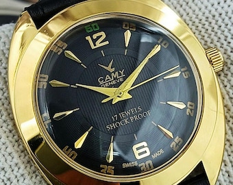 Vintage Camy Geneva Popular 17 Jewels Manual Wind Rare Swiss Made