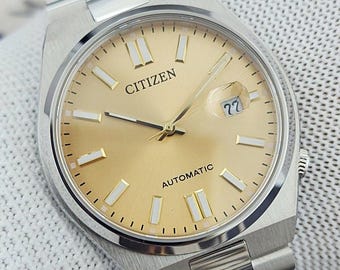 Citizen Tsuyosa NJ0151-88W Automatic Watch – 40mm Champagne / Cream Beige Dial | Sapphire Crystal | Stainless Steel | Unused No Box Papers