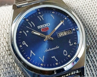 自動巻き時計 SEIKO セイコー5 アイスブルー　レア　ヴィンテージ セイコー 5 SEIKO 自動巻き 腕時計 ターコイズブルー｜Yahoo