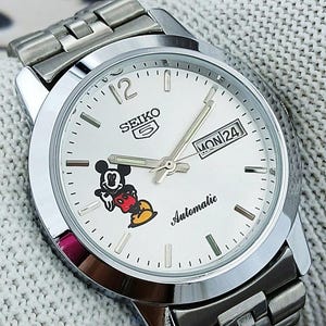 37mm vintage refurbished Seiko 5 automatic 6309A mens wrist watch silver dial stainless steel jubilee bracelet gift for men for him 900-08