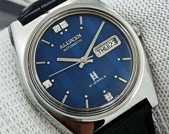 Original ALLWYN 21 Jewels Automatic DAY DATE Japanese Wrist Gent's ...
