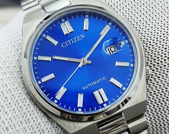 Automatyczny zegarek Citizen Tsuyosa NJ0158-89L – niebieska tarcza 40 mm | Szkło szafirowe | Stal nierdzewna | Nieużywany, bez pudełka i dokumentów