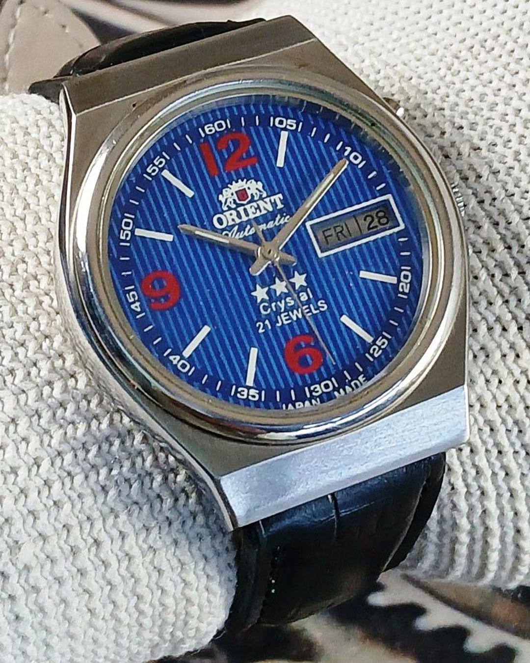 Vintage Refurbished Orient 3 Star Crystal Automatic Japan Mens