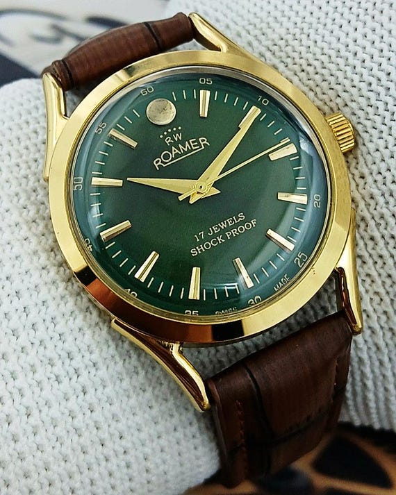 Montre Vintage Roamer Mécanique Manuelle - Boîtier Doré 30 Mm - À Restaurer Ou Pour Pièces