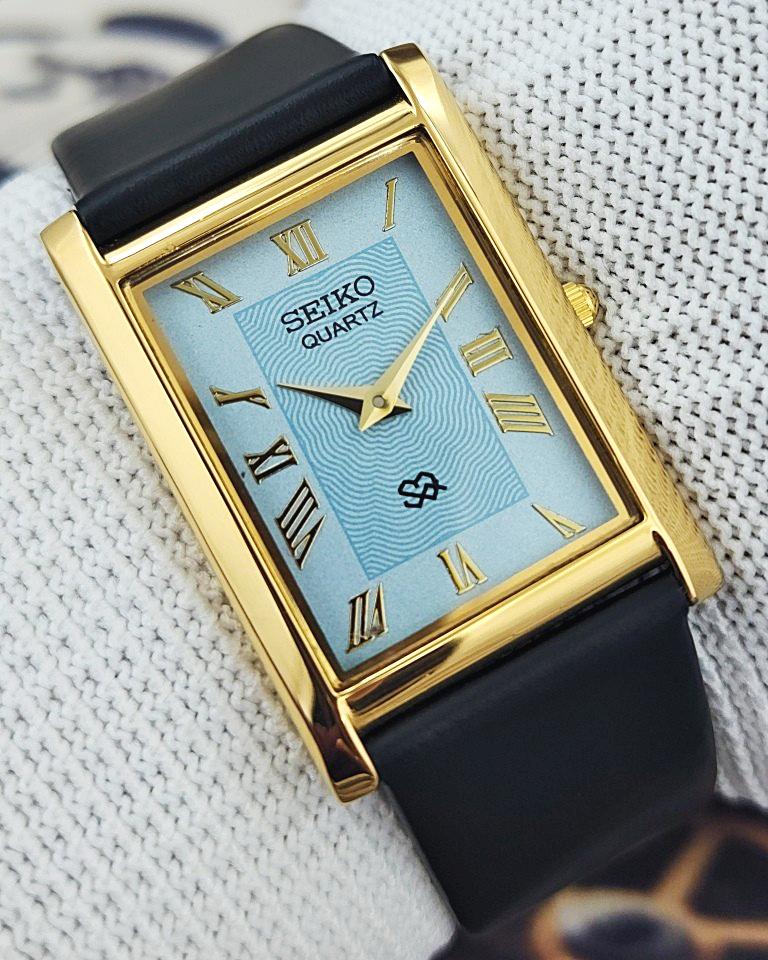 SEIKO セイコー スクエア 純正ベルト ゴールド ローマン 白文字盤　タンク Seiko square watch men - Etsy 日本