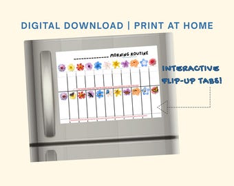 Interactive Visual Schedule for Kids | Autism ADHD Daily Routine Tracker (Digital Download)