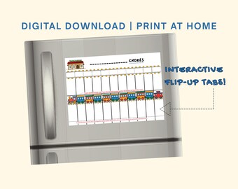 Interactive Train Visual Schedule | Autism ADHD Chore Board (Digital Download)