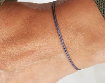 Gray String Surfer Bracelet For Men Gray Thread Bracelet Gray Silk String Bracelet Kabbalah Bracelet Protection Bracelet Minimalist
