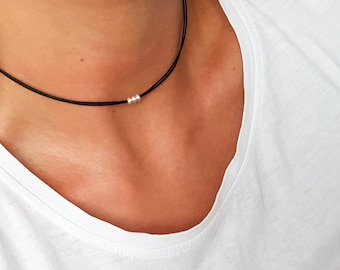 white string choker