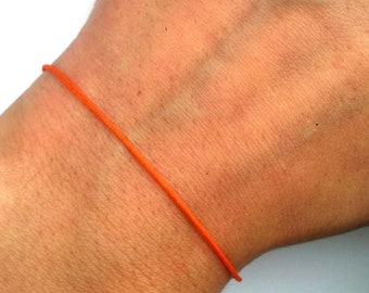 Herren Orange String Armband Orange Faden Armband Kabbalah Armband Evil Eye Armband Herren Rot Herren Orange Schmuck