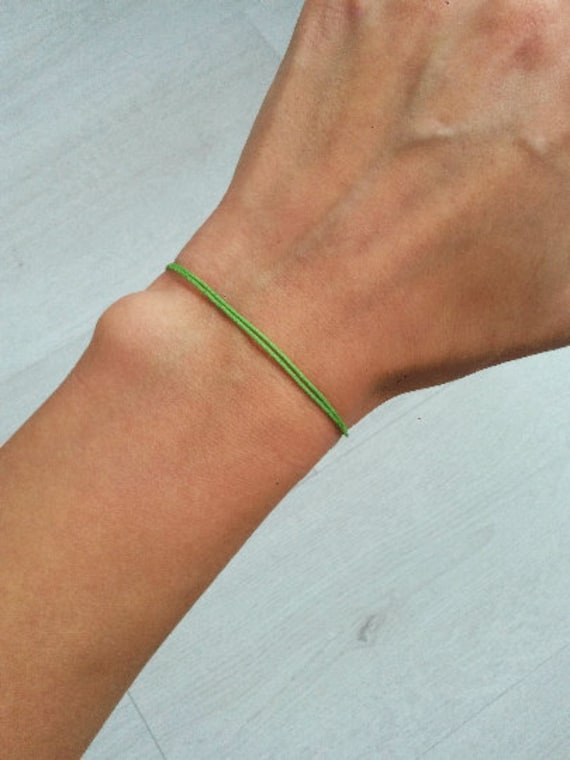 Green string bracelet sale
