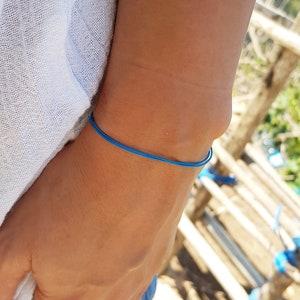 Hemelsblauwe string reismeisje armband surfer armband voor mannen hemelsblauwe draad armband Kabbalah armband boze oog armband herinneringen uit Bali