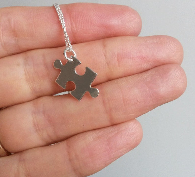 Puzzle Necklace Bestie Gift Puzzle Lover Gift Puzzle Piece Etsy