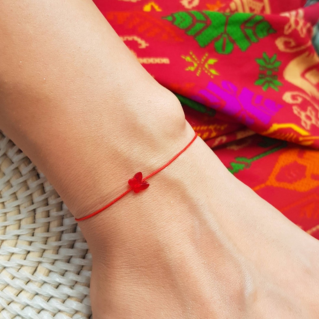 Red String Bracelet Kabbalah Bracelet Butterfly Bracelet Baby Bracelet