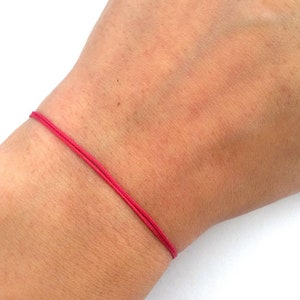 Fuchsia String Surfer Bracelet Men Pink Fuchsia Thread Bracelet Kabbalah Bracelet Evil Eye Bracelet Girl Pink Bracelet Silk String Vegan