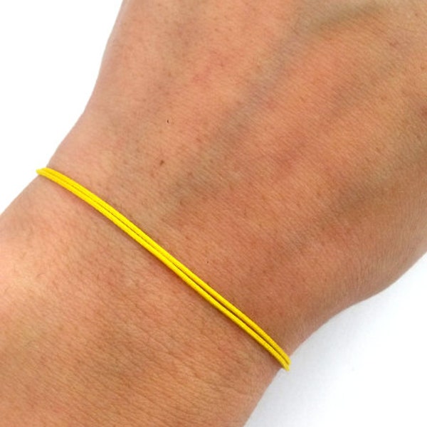 Men Yellow String Bracelet Men Yellow Thread Surfer Bracelet Kabbalah Bracelet Evil Eye Bracelet Yellow Jewelry Girl Yellow String