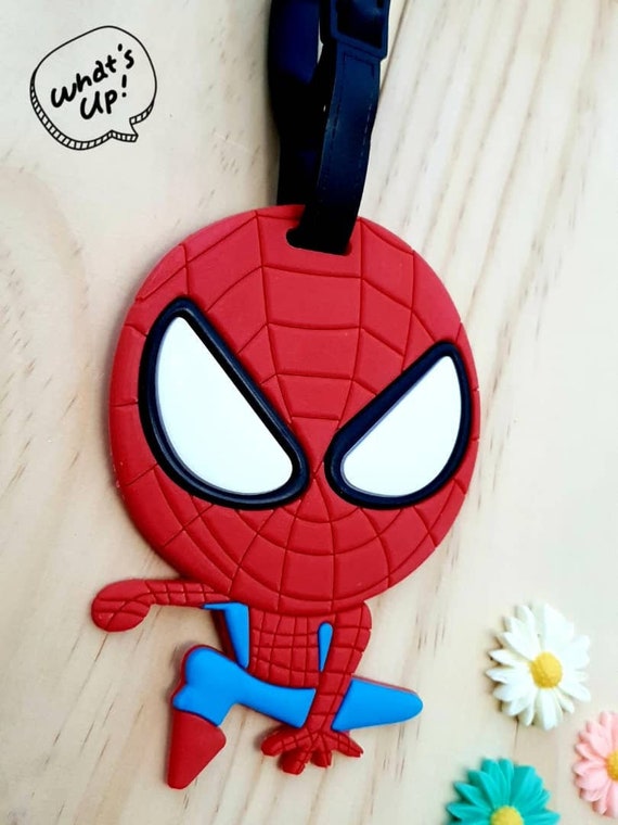 spiderman luggage tag