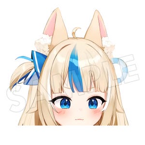 Adesivo Saba Sameko Vtuber: decalque de ventilador recortado