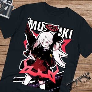 Asagi Mutsuki Shirt: Blue Archive Game Waifu Tee