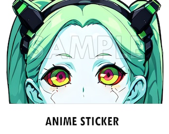 Cyberpunk Edgerunners Sticker peeker rebecca Anime Decals Die-Cut Stickers