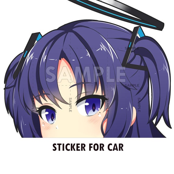 Yuuka Hayase Peeker Sticker: Blue Archive Game Fan Art - Etsy