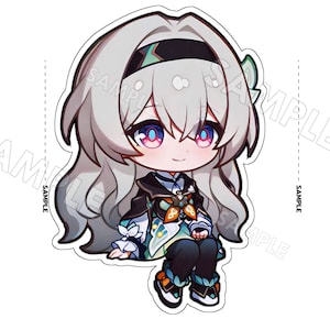 Honkai Star Rail Firefly Chibi Sticker: Die-Cut Vinyl Decal