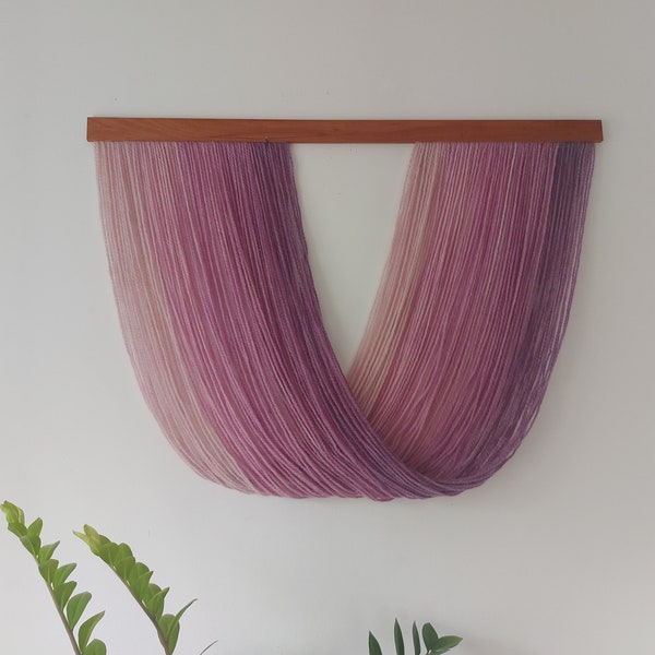 Full Dip Dye Wall Hanging, Boho Decor, Wall Hanging Tapestry, Lavender Color Ombré decor