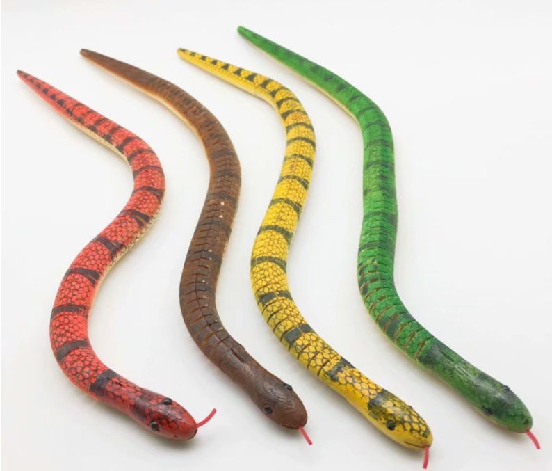 50cm Long Hand Carved Wooden Snake. Etsy