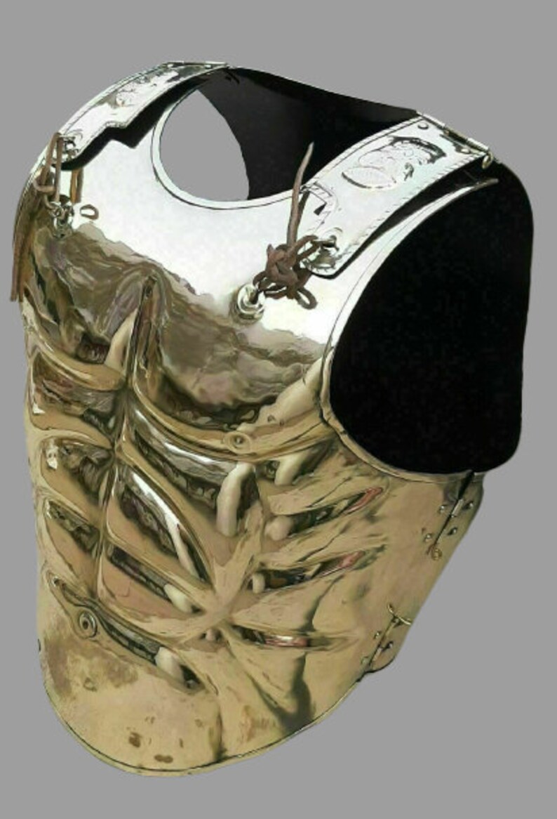 18 Gauge Solid Brass Medieval Roman Greek Muscle Armor Cuirass
