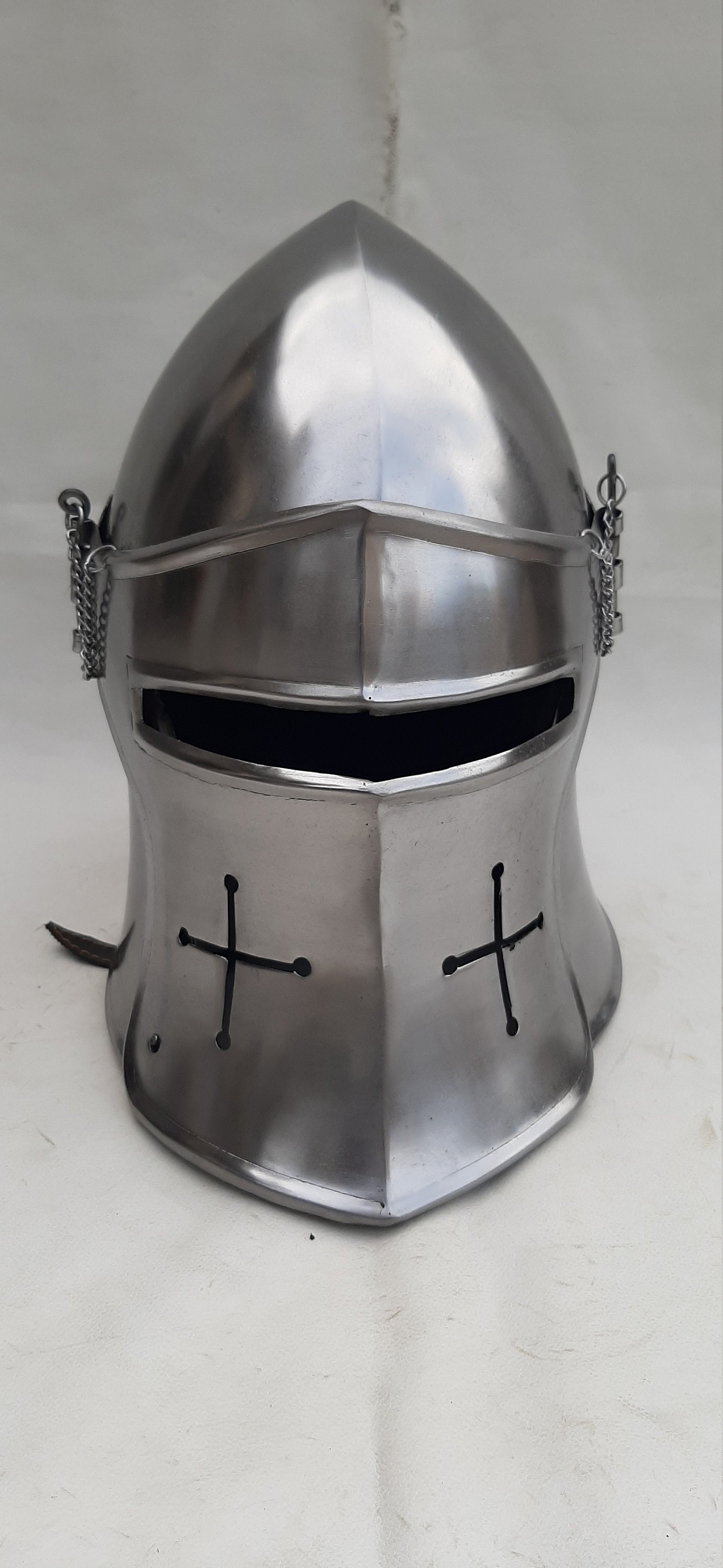 Medieval Barbuta Armor Helmet  Greek Roman Templar Knight Visor Barbute Helmet
