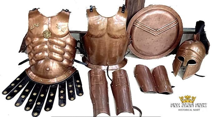 Real leather Medieval Viking Warlord Armour Celtic Roman Warrior armor LARP  SCA 