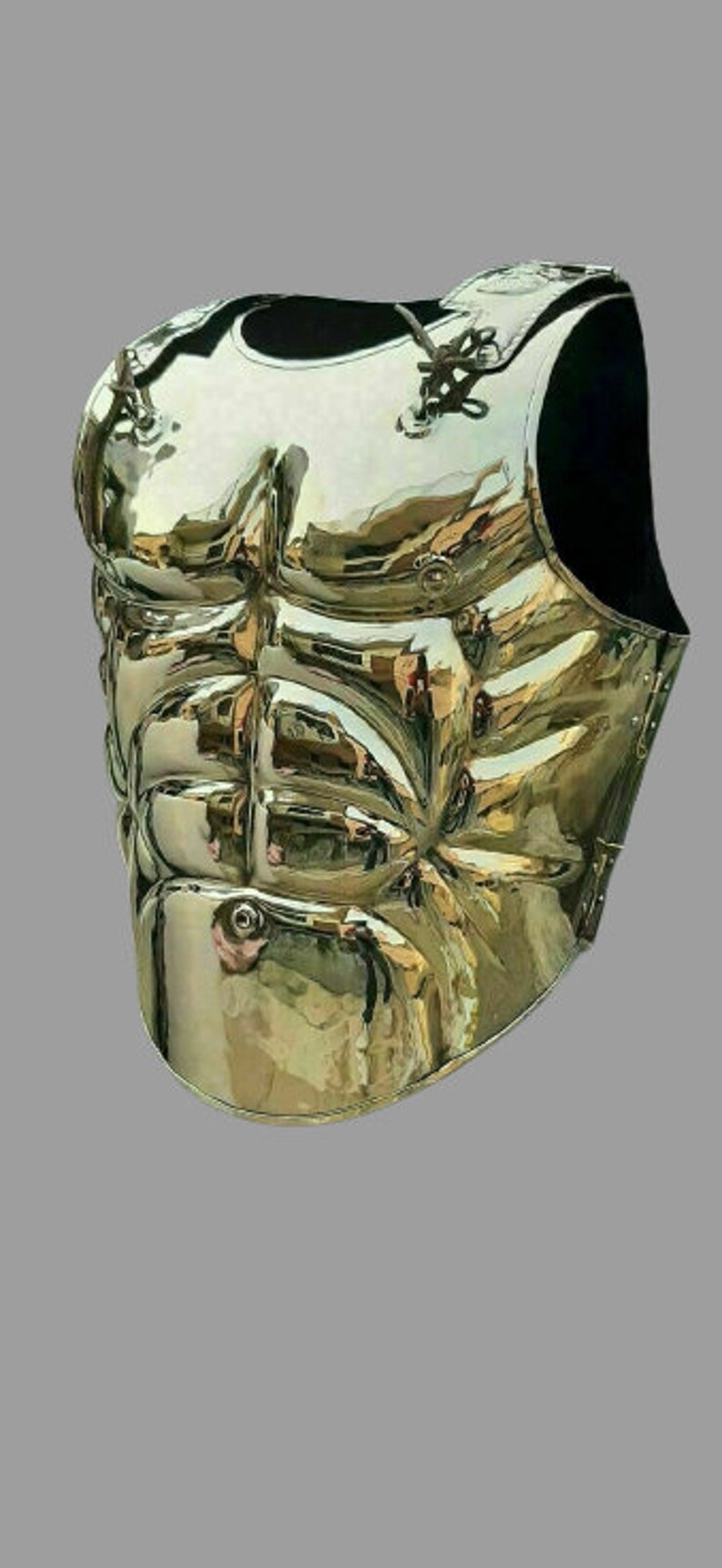 18 Gauge Solid Brass Medieval Roman Greek Muscle Armor Cuirass