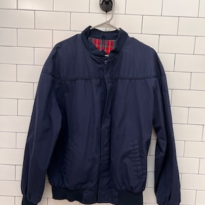 Vintage Field and Stream Bomber Jacket – Men&#39;s Medium Classic Navy Style