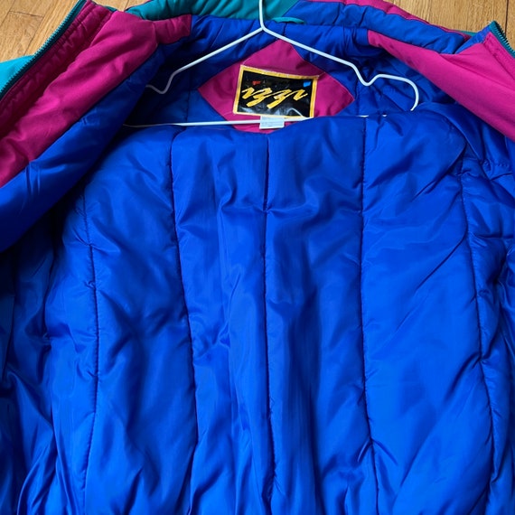 90s blue and pink ski coat - size medium - image 5