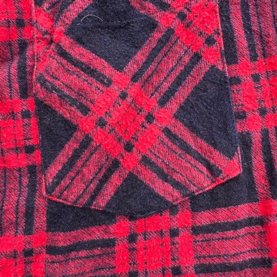 Western Red and Black Flannel Button Down Shirt -… - image 5