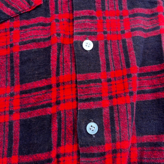Western Red and Black Flannel Button Down Shirt -… - image 2