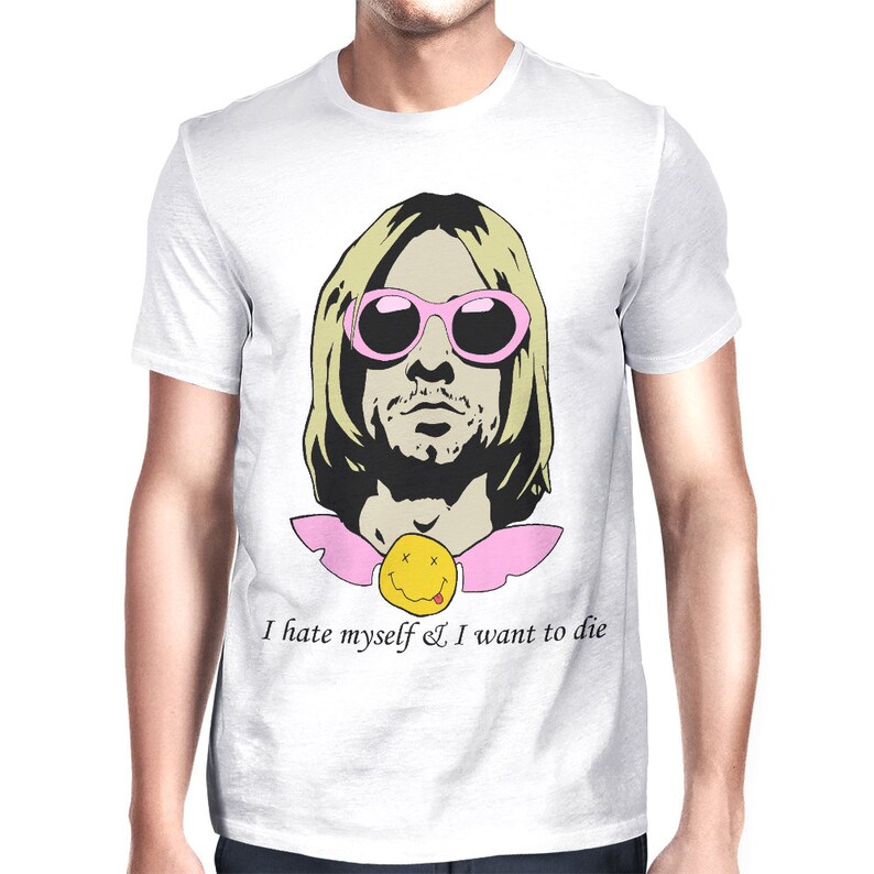 Kurt Cobain I Hate Myself and Want to Die T-Shirt High | Etsy