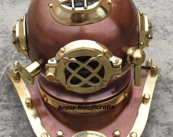 Buceo Diver Casco Antiguo Cobre Sólido Mar Vintage Viejo Náutica submarinismo