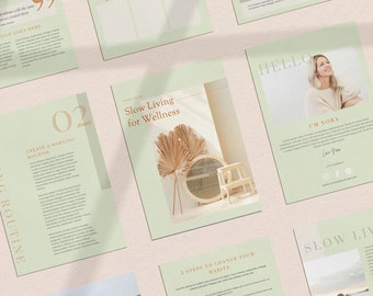 Minimalist Coach Workbook Template - Canva Editable, Worksheets (Digital Download)