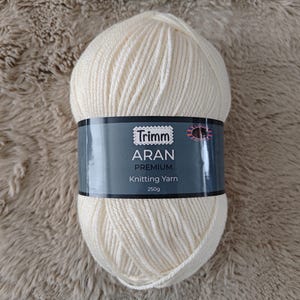 Trimm Aran premium Knitting Yarn 100% Acrylic 250g Ball