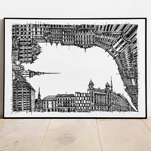 Brno Czech Republic Art Print, Wall Art Brno Art Prints, Brno Wall Art, Brno Old Town Art, Brno Czech Art Gift, Abstract Brno Czech