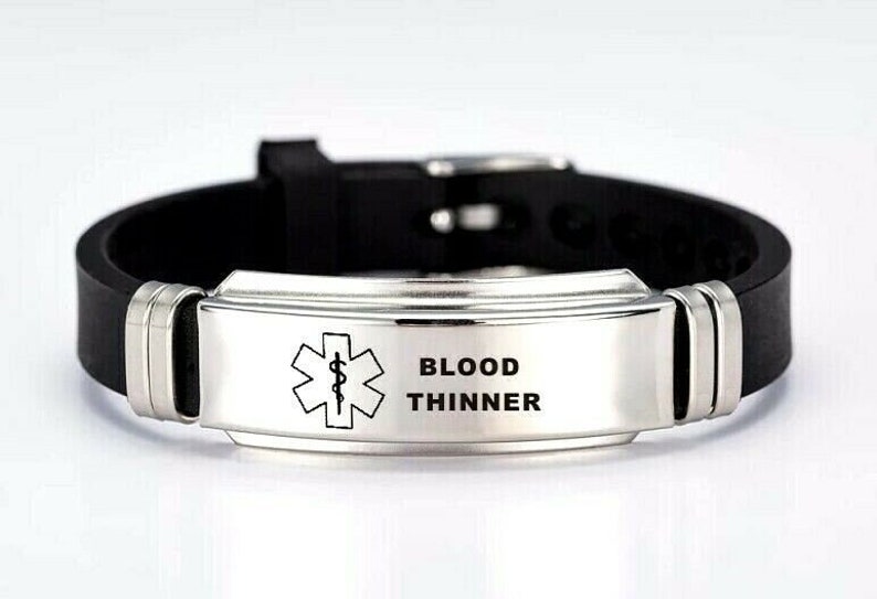 Warfarin Blood Thinner Medical Alert Bracelet Stainless Steel | Etsy