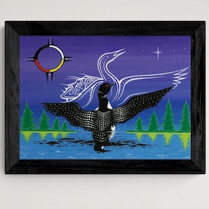 Dancing Loon by Jeffery Red George, Native Art, Indigenous Art