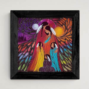 Family - Square version by Betty Albert, Native Art, Indigenous Art
