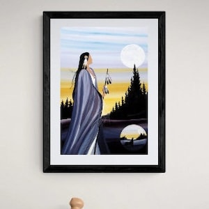 Spirit Of The Wolf by Betty Albert, Art Print, First Nation, Indigenous Art