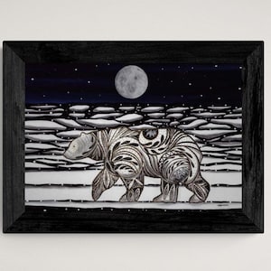 On The Edge by Betty Albert, Art Print, First Nation, Indigenous Art