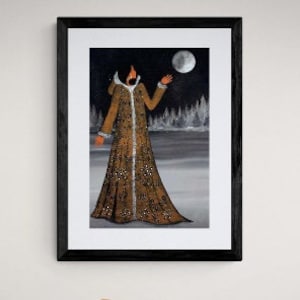 Winter Moon by Betty Albert, Art Print, First Nation, Indigenous Art